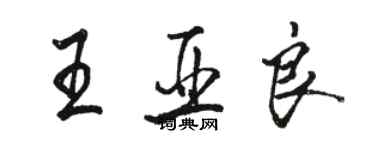 骆恒光王亚良行书个性签名怎么写