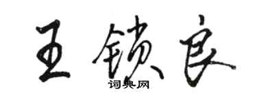 骆恒光王锁良行书个性签名怎么写