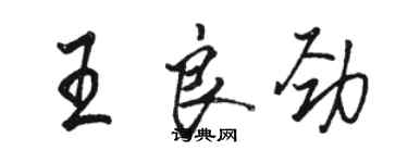 骆恒光王良劲行书个性签名怎么写