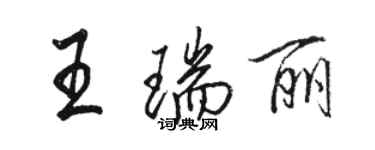骆恒光王瑞丽行书个性签名怎么写