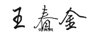 骆恒光王春金行书个性签名怎么写