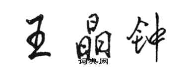 骆恒光王晶钟行书个性签名怎么写