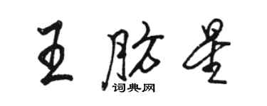骆恒光王肪星行书个性签名怎么写