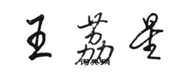 骆恒光王荔星行书个性签名怎么写