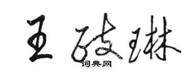骆恒光王政琳行书个性签名怎么写