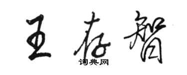 骆恒光王存智行书个性签名怎么写