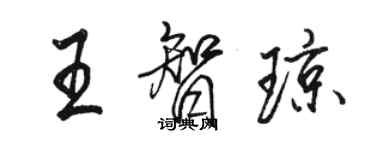 骆恒光王智琼行书个性签名怎么写