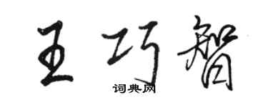 骆恒光王巧智行书个性签名怎么写