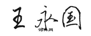 骆恒光王永国行书个性签名怎么写