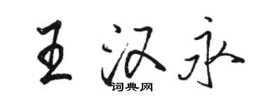骆恒光王汉永行书个性签名怎么写