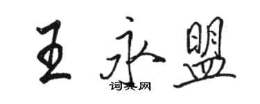 骆恒光王永盟行书个性签名怎么写