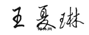 骆恒光王夏琳行书个性签名怎么写