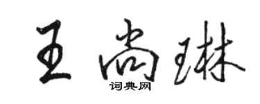 骆恒光王尚琳行书个性签名怎么写