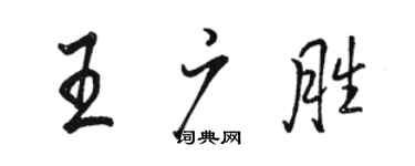 骆恒光王广胜行书个性签名怎么写