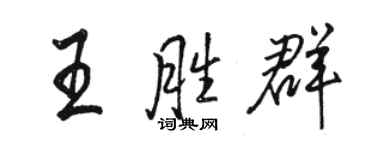 骆恒光王胜群行书个性签名怎么写