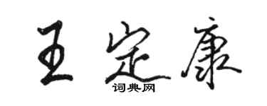 骆恒光王定康行书个性签名怎么写