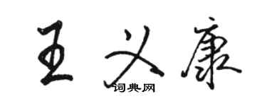 骆恒光王义康行书个性签名怎么写