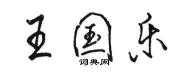 骆恒光王国乐行书个性签名怎么写