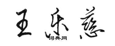 骆恒光王乐慈行书个性签名怎么写