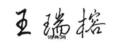 骆恒光王瑞榕行书个性签名怎么写