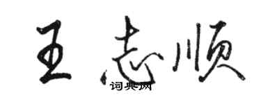 骆恒光王志顺行书个性签名怎么写