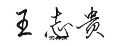 骆恒光王志贵行书个性签名怎么写