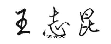 骆恒光王志昆行书个性签名怎么写