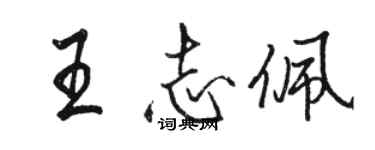 骆恒光王志佩行书个性签名怎么写