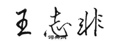 骆恒光王志非行书个性签名怎么写