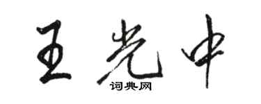 骆恒光王光中行书个性签名怎么写