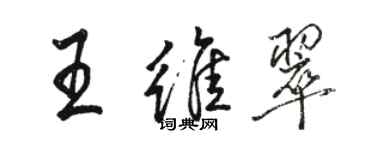 骆恒光王维翠行书个性签名怎么写