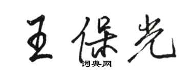 骆恒光王保光行书个性签名怎么写