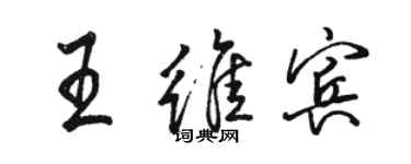 骆恒光王维宾行书个性签名怎么写