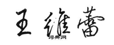 骆恒光王维蕾行书个性签名怎么写
