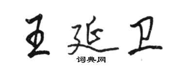 骆恒光王延卫行书个性签名怎么写