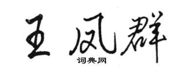 骆恒光王凤群行书个性签名怎么写