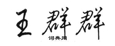 骆恒光王群群行书个性签名怎么写