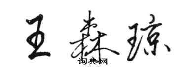 骆恒光王森琼行书个性签名怎么写
