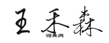 骆恒光王禾森行书个性签名怎么写