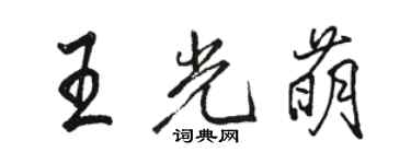 骆恒光王光萌行书个性签名怎么写