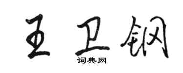 骆恒光王卫钢行书个性签名怎么写