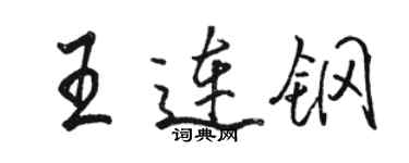 骆恒光王连钢行书个性签名怎么写