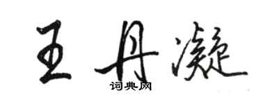 骆恒光王丹凝行书个性签名怎么写