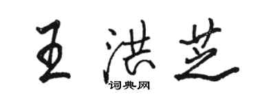 骆恒光王洪芝行书个性签名怎么写