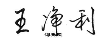 骆恒光王净利行书个性签名怎么写