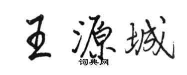 骆恒光王源城行书个性签名怎么写