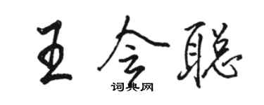 骆恒光王会聪行书个性签名怎么写