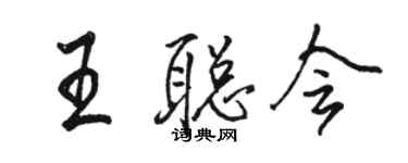 骆恒光王聪会行书个性签名怎么写