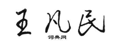 骆恒光王凡民行书个性签名怎么写