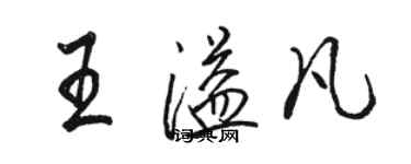 骆恒光王溢凡行书个性签名怎么写